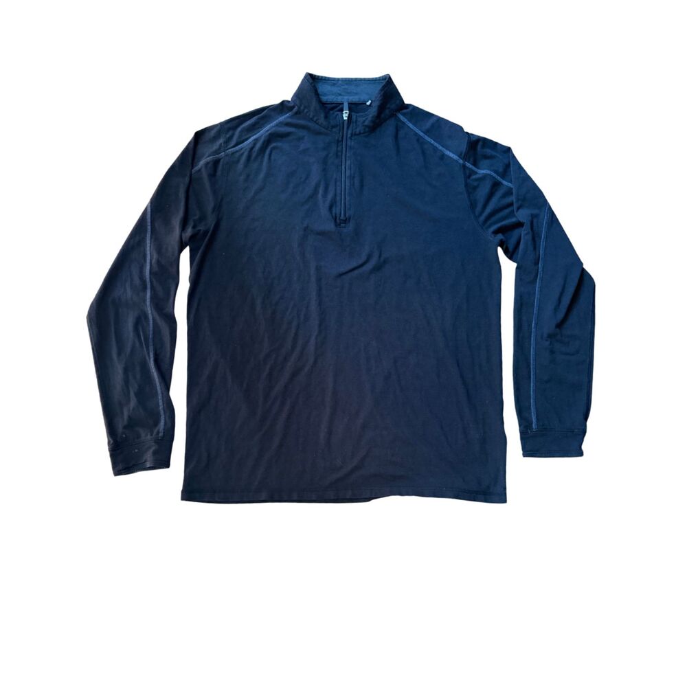 Tasc Performance Bamboo 1/4 Zip Light Weight Long Sleeve Top Size L **Flawed**